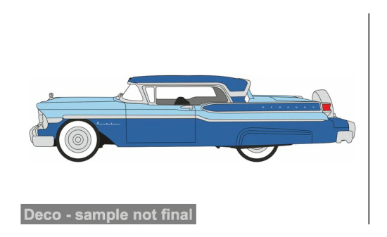 Oxford OXF87MT57006 Mercury Turnpike - blau , hellblau - Vorbestellung 1:87