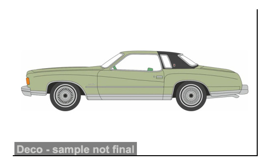 Oxford OXF87CM74001 Chevrolet Monte Carlo Landau - hellgrün , schwarz - Vorbestellung 1:87