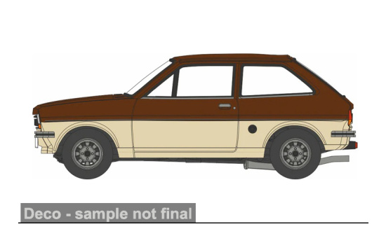 Oxford OXF76FF009 Ford Fiesta MK I - beige , dunkelrot - Vorbestellung 1:76
