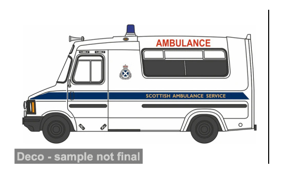 Oxford OXF76HAN003 Bedford CF Hanlon - Ambulance Scottish Ambulance Service - Vorbestellung 1:76