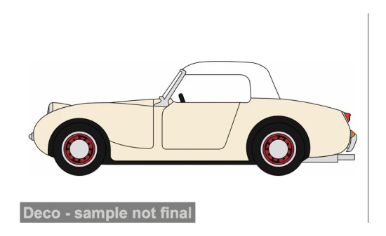 Oxford OXF76AHF005 Austin Healey Frogeye Sprite - hellbeige , weiss - Vorbestellung 1:76