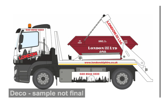 Oxford OXF76DSL002 DAF Skip Lorry - London Skip Hire - Vorbestellung 1:76