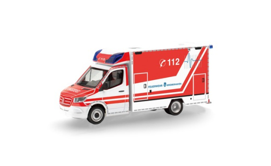 Herpa 099462 Mercedes-Benz Sprinter '18 Fahrtec Rettungswagen 