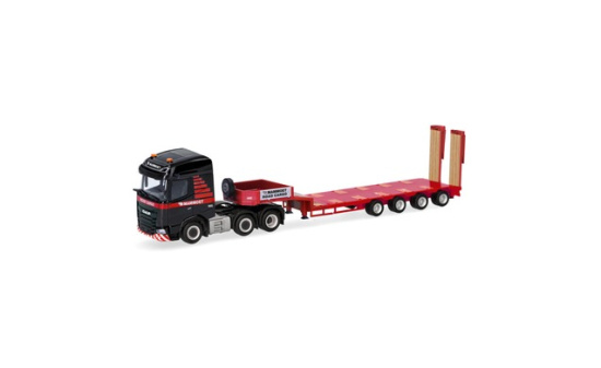 Herpa 321518 DAF XG Semitieflade-Sattelzug 