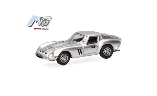 Micro City 87MC000060 MicroCity: Ferrari 250 GTO 34, silber - Vorbestellung 1:87
