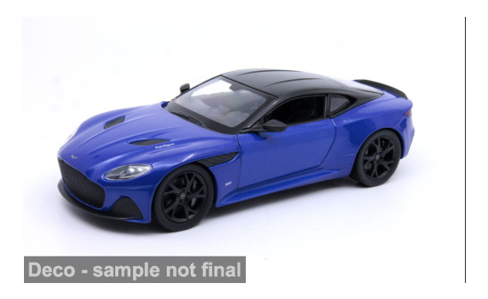 Welly WEL24131MET.BLUE Aston Martin DBS - blau (Metallic) , schwarz - Vorbestellung 1:24
