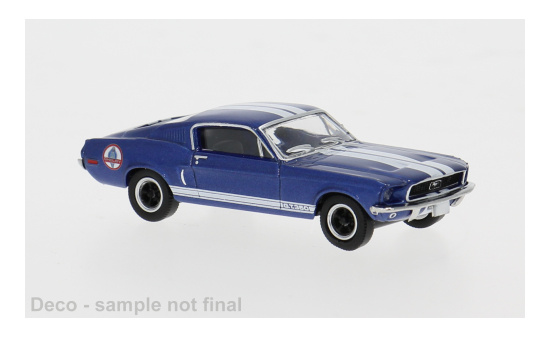 Brekina BRE19618 Ford Mustang - blau (Metallic) , weiss - Shelby - Vorbestellung 1:87