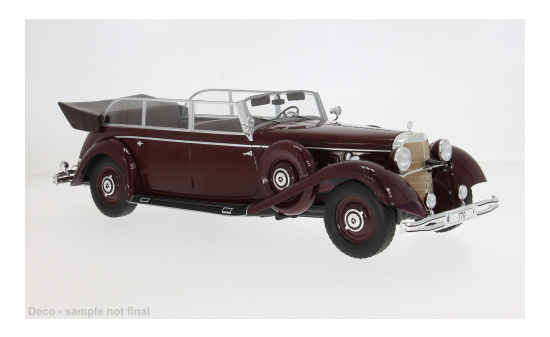 MCG MCG18665 Mercedes 770 (W150) Cabriolet - dunkelrot , schwarz - Vorbestellung 1:18