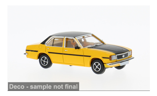 PCX87 PCX870814 Opel Ascona B - dunkelgelb , schwarz (Matt) - Vorbestellung 1:87
