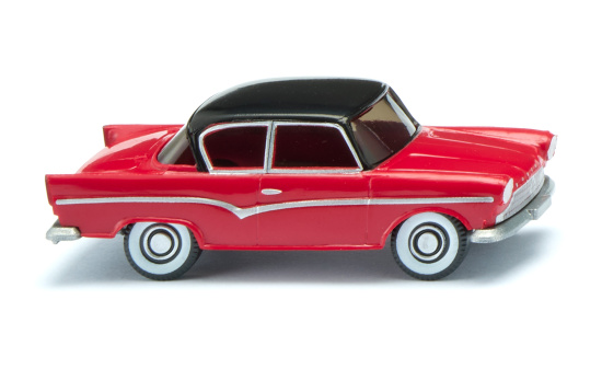 Wiking 018001 Borgward Arabella - karminrot mit schwarzem Dach 1:87