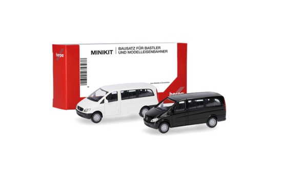 Herpa 014236-002 Herpa MiniKit: Mercedes-Benz Vito Bus 2002, weiß/schwarz - Vorbestellung 1:87