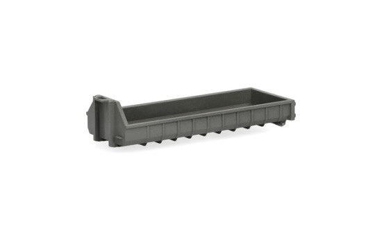 Herpa 054539 Zubehör: Flache Abrollmulde, grau (2 Stück) - Vorbestellung 1:87