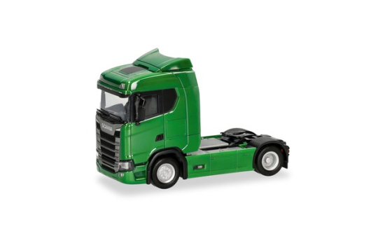 Herpa 310192-004 Scania CS 20 Niedrigdach Zugmaschine 2achs, grün - Vorbestellung 1:87