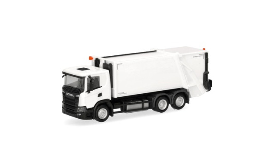 Herpa 321846 Scania CG17 Pressmüllfahrzeug Variopress, weiß - Vorbestellung 1:87