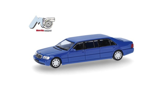 Micro City 87MC000105 MicroCity: Mercedes-Benz S600 Pullmann, blau - Vorbestellung 1:87