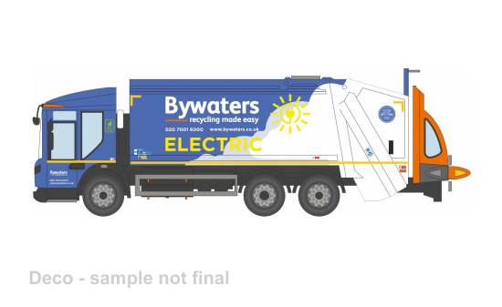 Oxford OXF76DE004 Dennis Eagle - blau - Refuse Truck Bywaters - Vorbestellung 1:76