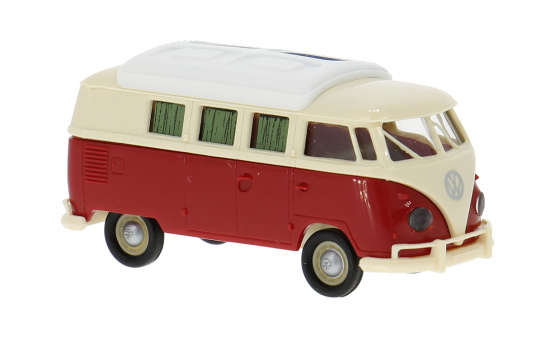 Brekina BRE31636 VW T1b Camper - hellbeige , rot 1:87