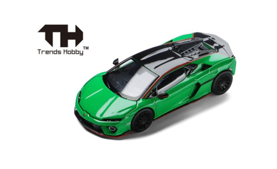 Trends Hobby 864TH000010 Trends Hobby: Lamborghini Temerario - grün, Motorabdeckung abnehmbar 1:64