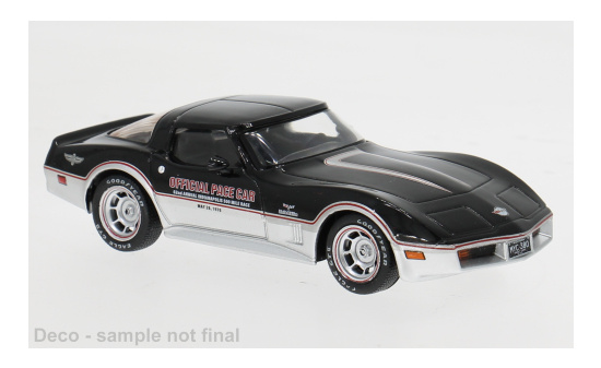 IXO IXOCLC650N.22 Chevrolet Corvette (C3) - schwarz , silber - Vorbestellung 1:43