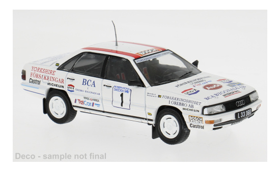 IXO IXORAC470SB-007SP Audi 200 (C3) Quattro - Rally Schweden - S.Blomqvist - B.Melander - Vorbestellung 1:43