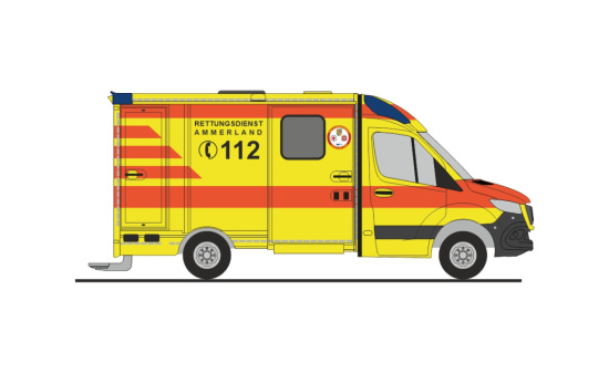 Rietze 76086 System Strobel RTW´18 Rettungsdienst Ammerland, 1:87 - Vorbestellung 