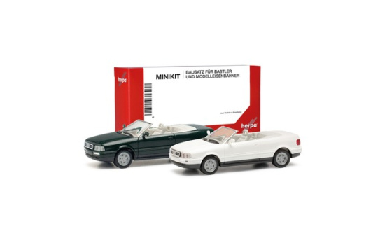 Herpa 012287-007 Herpa MiniKit: Audi Cabrio, mintgrün und alpinweiß (2 Stück) - Vorbestellung 1:87