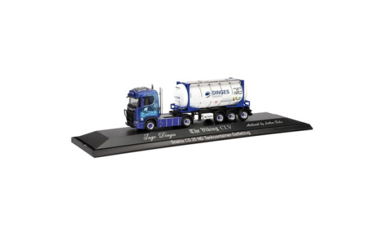 Herpa 122382 Scania CS 20 Niedrigdach mit Pipes Tankcontainer-Sattelzug 
