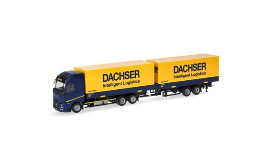 Herpa 320733 Volvo FH Aero GL XL Wechselkoffertandem-Hängerzug 7,82m 