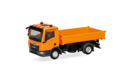 Herpa 322065 MAN TGL Dreiseitenkipper, kommunalorange - Vorbestellung 1:87