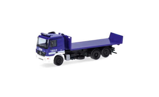 Herpa 322201 Mercedes-Benz Actros Wechsellader-LKW mit Abrollflat 