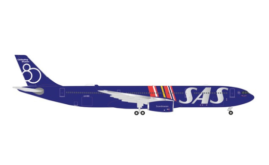 Herpa 539623 SAS Scandinavian Airlines Airbus A330-300 - 80 Years - Vorbestellung 1:500