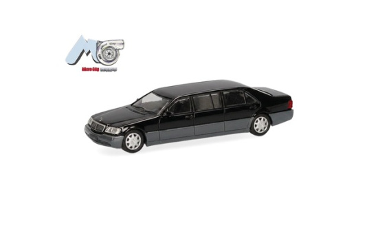 Micro City 87MC000117 MicroCity: Mercedes-Benz S600 Pullmann, schwarz/silber - Vorbestellung 1:87