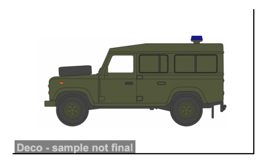 Oxford OXF76DEF020 Land Rover Defender - oliv - RAF Police - Vorbestellung 1:76