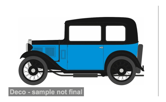 Oxford OXF76ASS008 Austin Seven RN Saloon - blau - Vorbestellung 1:76