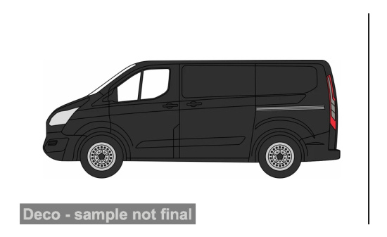 Oxford OXF76CUS007 Ford Transit Custom - schwarz - Vorbestellung 1:76