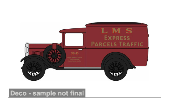 Oxford OXF76AV001 Austin 10 Van - dunkelrot - LMS - Vorbestellung 1:76
