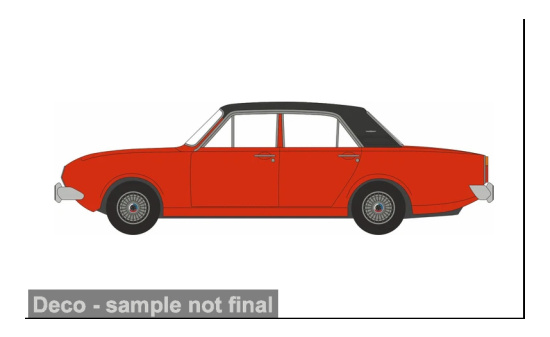 Oxford OXF76FDC002 Ford Corsair 2000E - rot , schwarz - Vorbestellung 1:76