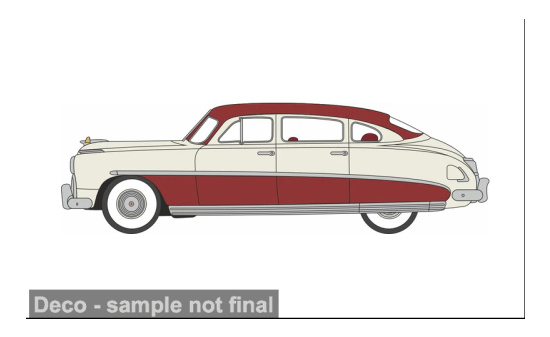 Oxford OXF87HH51002 Hudson Hornet 4-door Sedan - rot , grau - Vorbestellung 1:87