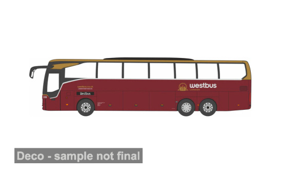 Oxford OXF76MT003 Mercedes Tourismo 3 Axle - dunkelrot - Westbus - Vorbestellung 1:76