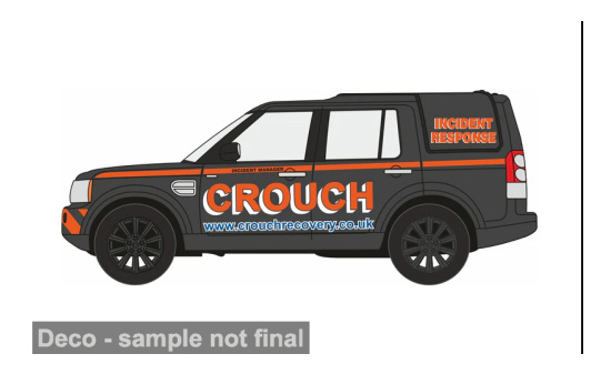 Oxford OXF76DIS008 Land Rover Discovery 4 - dunkelgrau - Crouch Recovery - Vorbestellung 1:76