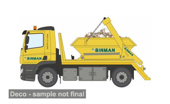 Oxford OXF76DSL003 DAF Skip Lorry - gelb - Mr Binman - Vorbestellung 1:76