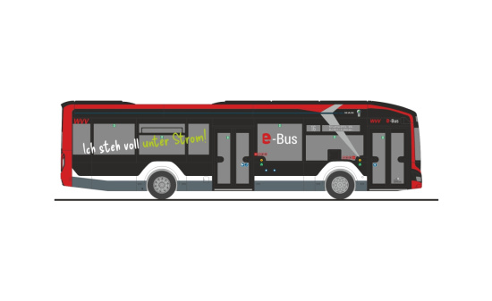 Rietze 76356 MAN Lion´s City 12 E Würzburger Straßenbahn, 1:87 - Vorbestellung 