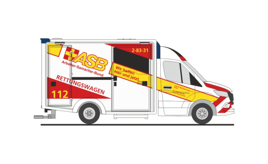 Rietze 76081 WAS Design-RTW ´18 ASB Mittelthüringen, Erfurt, 1:87 - Vorbestellung 