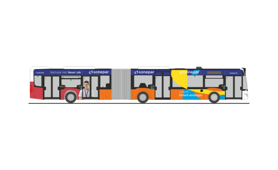 Rietze 73577 Mercedes-Benz Citaro G '15 Stadtbus Ingolstadt - Sonepar, 1:87 - Vorbestellung 