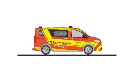 Rietze 52105 Volkswagen Transporter Werkrettungsdienst Volkswagen Wolfsburg, 1.87 - Vorbestellung 