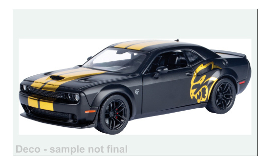 Motormax MOM79201 Dodge Challenger SRT Hellcat Widebody - schwarz , gold - Vorbestellung 1:24