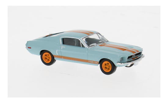 Brekina BRE19619 Ford Mustang - hellblau , orange - Vorbestellung 1:87