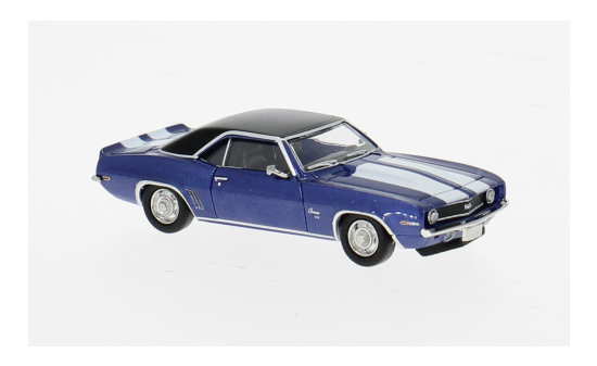 Brekina BRE18381 Chevrolet Camaro - blau (Metallic) , schwarz - Vorbestellung 1:87