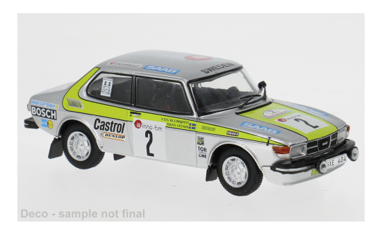 IXO IXORAC472SB-009SP Saab 99 EMS - Boucles de Spa - S.Blomqvist - H.Sylvan - Vorbestellung 1:43