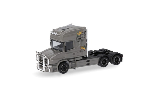 Herpa 319423-003 Scania Hauber 04 Topline Zugmaschine 3achs, nardograu - Preorder 1:87